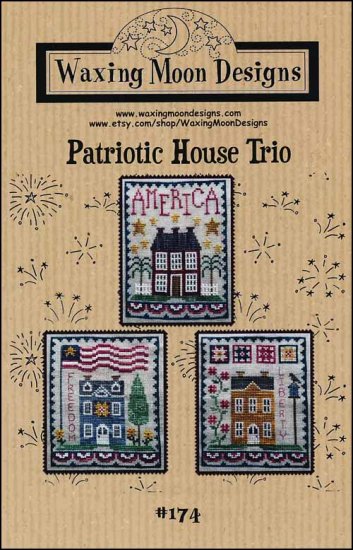 Patriotic House Trio by Waxing Moon Designs