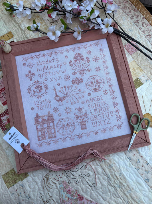 ✩Preorder✩ Pink Peacock Sampler by Pansy Patch Quilts and Stitchery