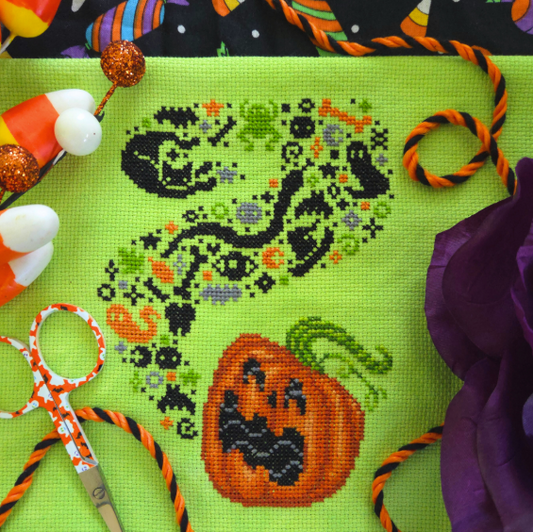 ✩Preorder✩ Puking Pumpkin by BAD Stitch Needlework