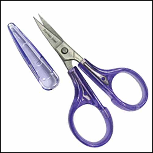 Curved Lavender Cotton Candy Embroidery Scissors 3 1/2"