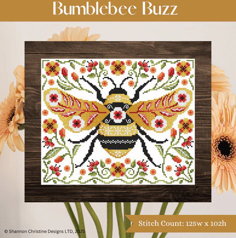 ✓ Bumblebee Buzz by Shannon Christine-Cross Stitch-Shannon Christine-Millennial Fabrics