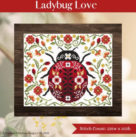 ✓ Ladybug Love by Shannon Christine-Cross Stitch-Shannon Christine-Millennial Fabrics