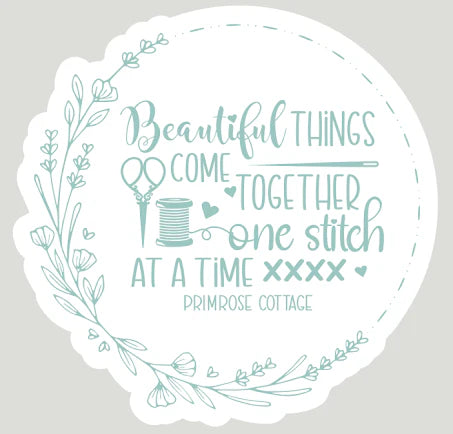 Blue Beautiful Things Sticker by Primrose Cottage Stitches