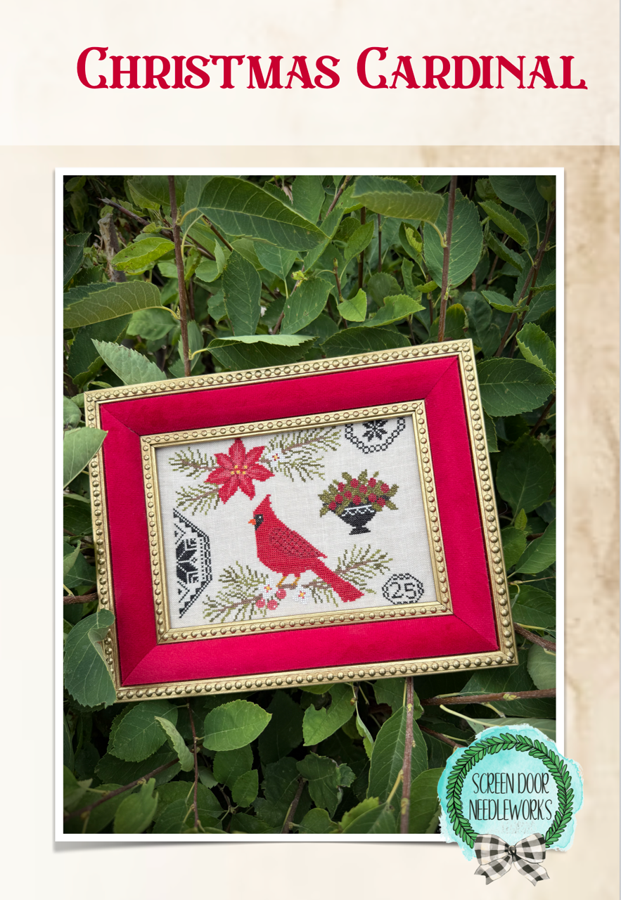*Preorder* Christmas Cardinal by Screen Door Needleworks