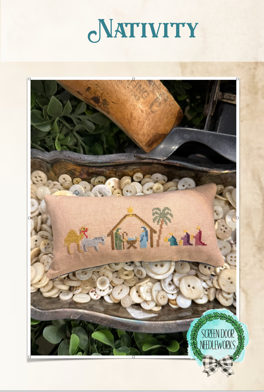 *Preorder* Nativity by Screen Door Needleworks