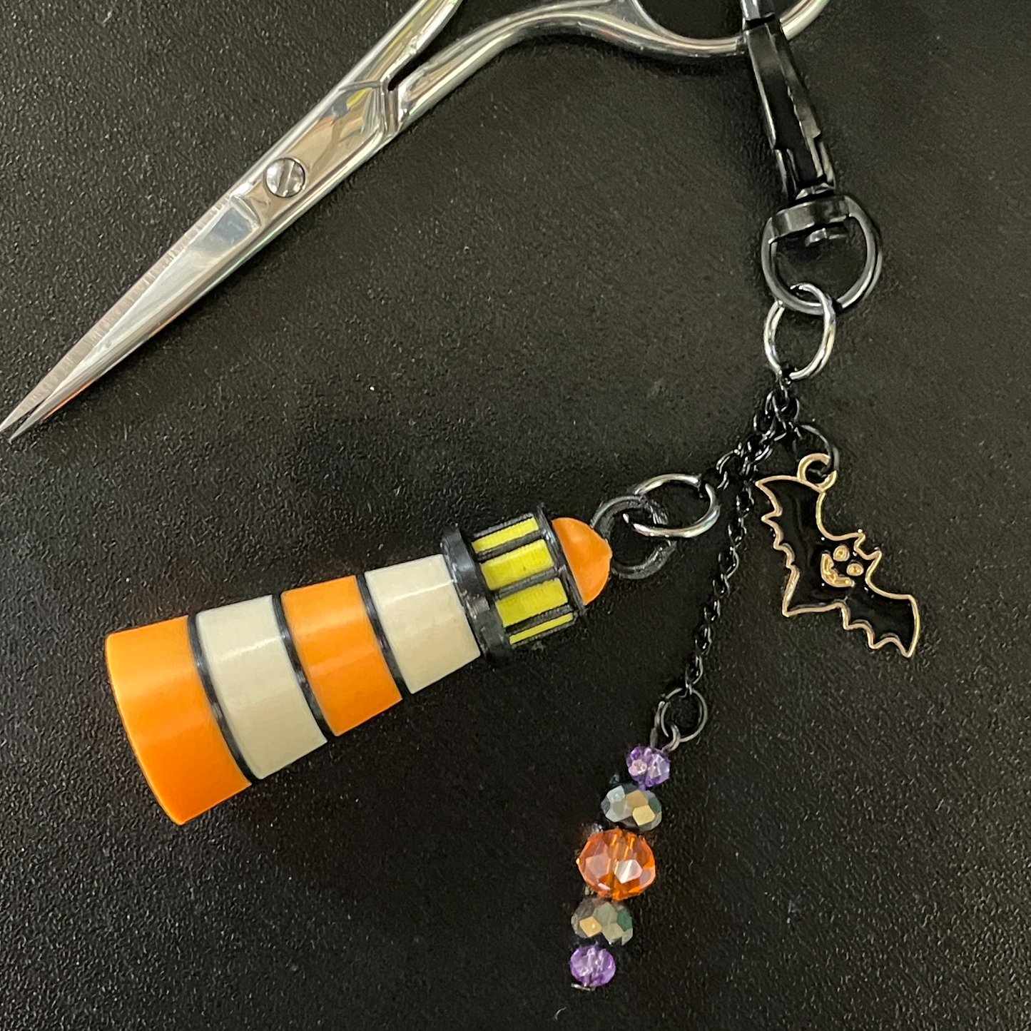 ✩Preorder✩ Spooky Lighthouse Scissor Charm by Barefoot Needleart