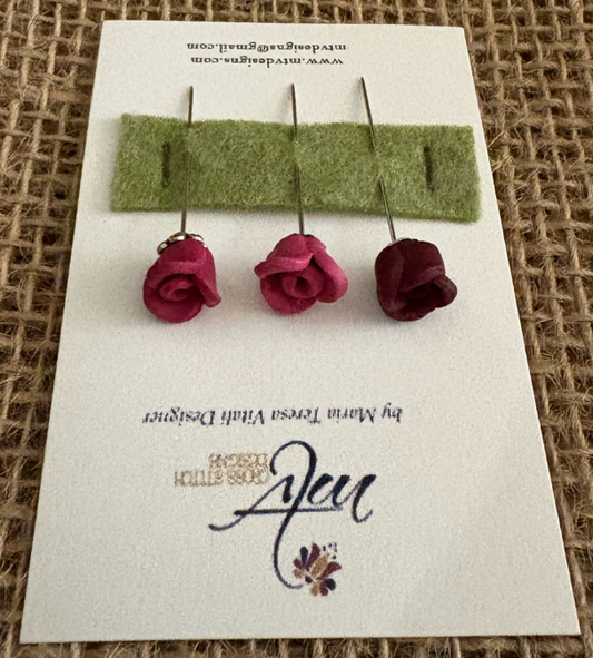 ✩Preorder✩ Stitcher’s Rose Garden set of 3 pins by MTVDesigns