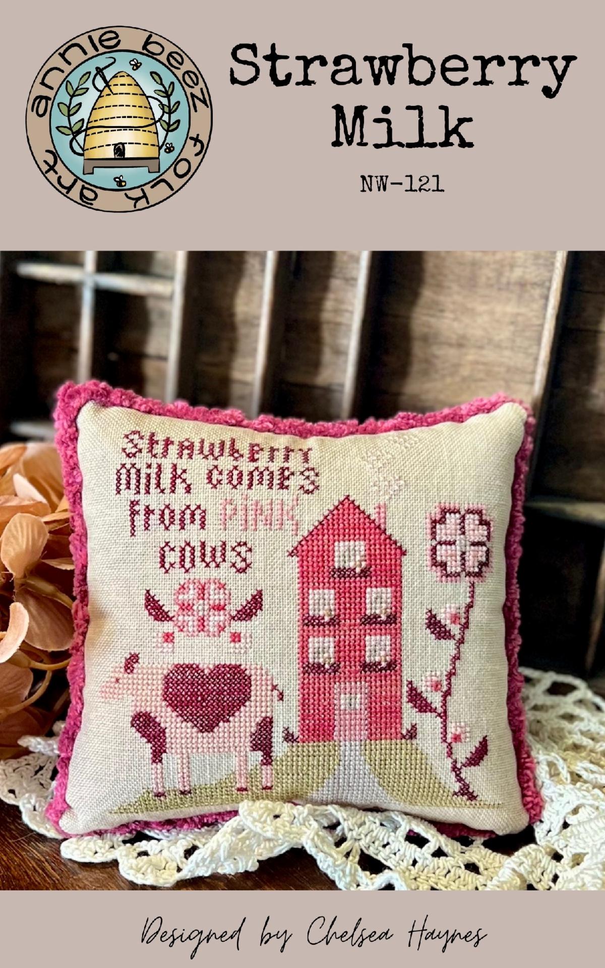 * Strawberry Milk by Annie Beez Folk Art