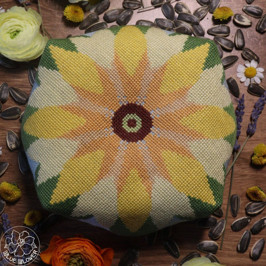 Sunflower Biscornu by The Blue Flower
