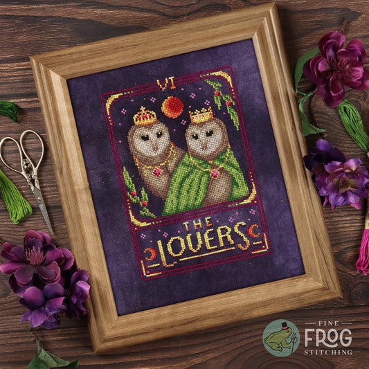 ✩Preorder✩ Feather Tarot: The Lovers by Fine Frog Stitching