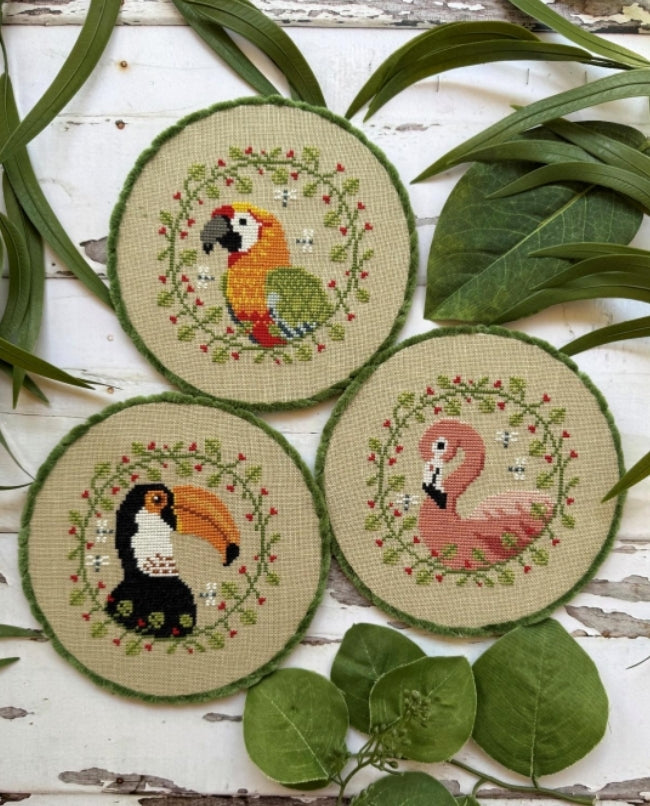 ✩Preorder✩ Tropical Bird Trio by Puntini Puntini