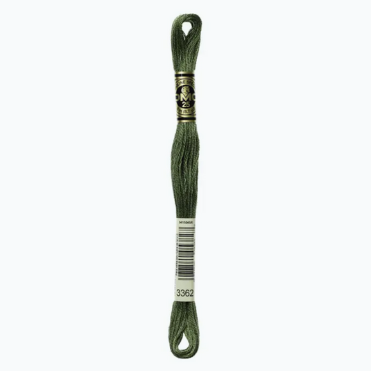 DMC 6 Strand Cotton Embroidery Floss #3362 - Pine Green Dark