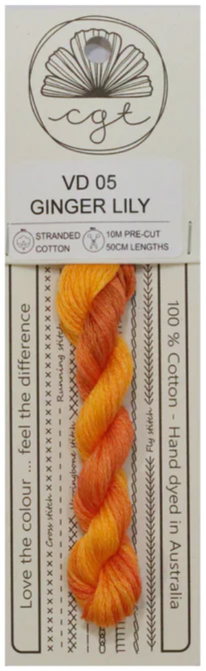 VD05 Ginger Lily | 6 Strand Embroidery Floss by Cottage Garden Threads