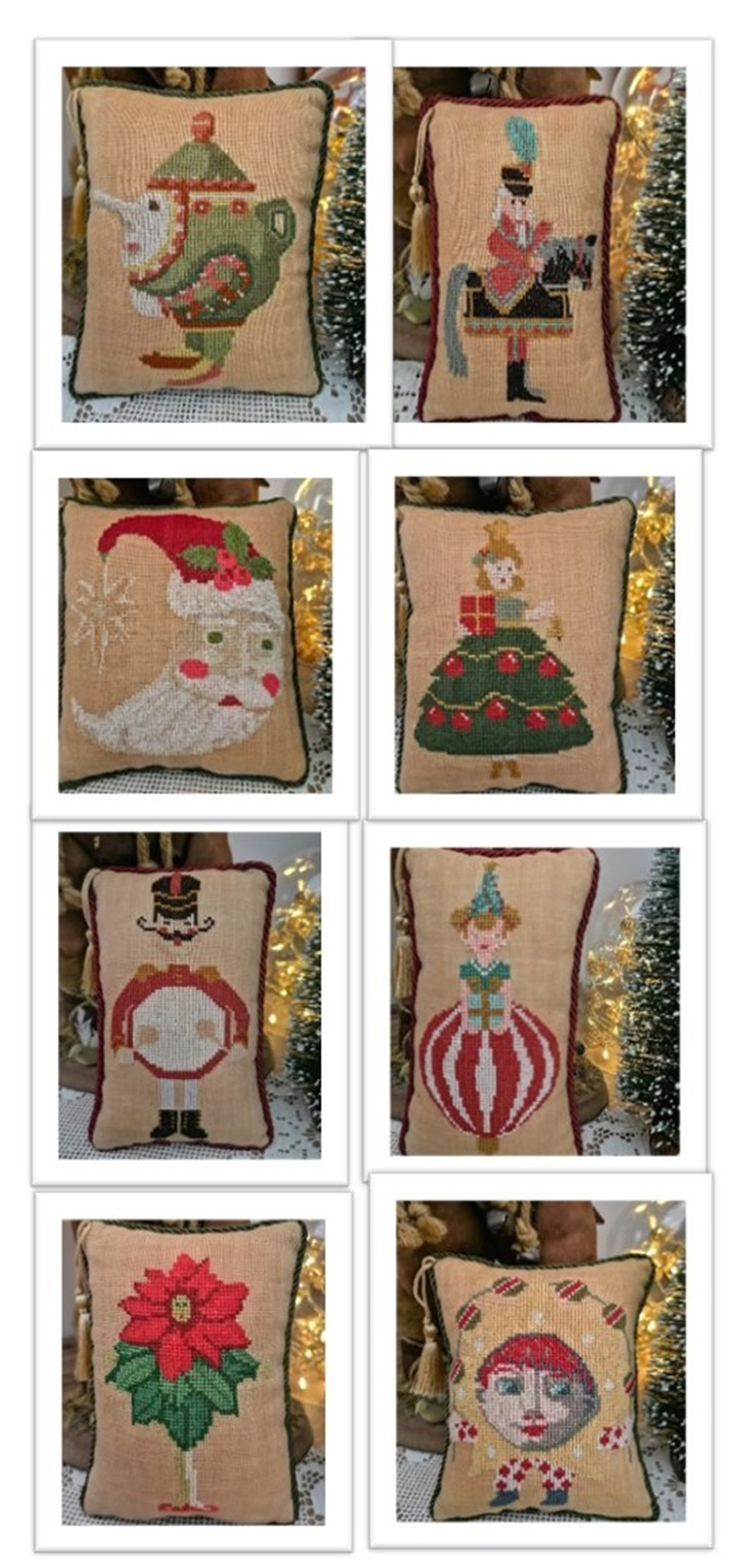 ✓ Vintage Christmas Ornament Book by Twin Peak Privatives-Cross Stitch-Twin Peak Privatives-Millennial Fabrics