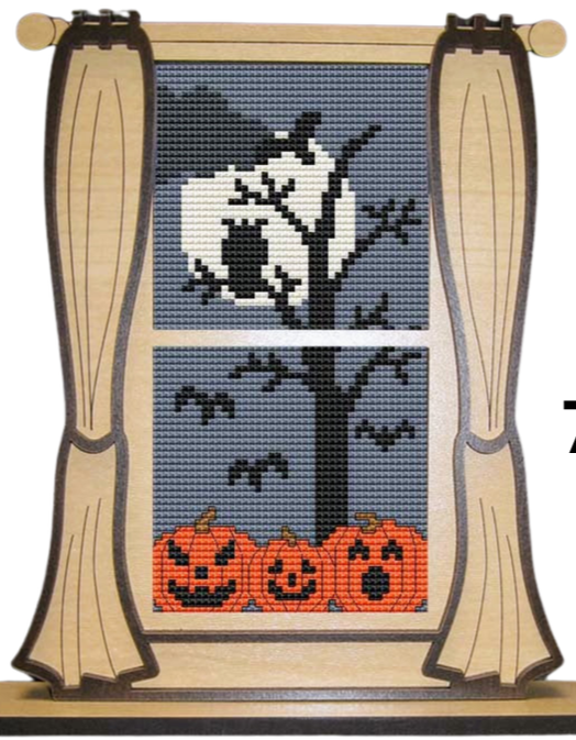 Window Display Frame by Stitches and Cutz for Needlework Marketplace