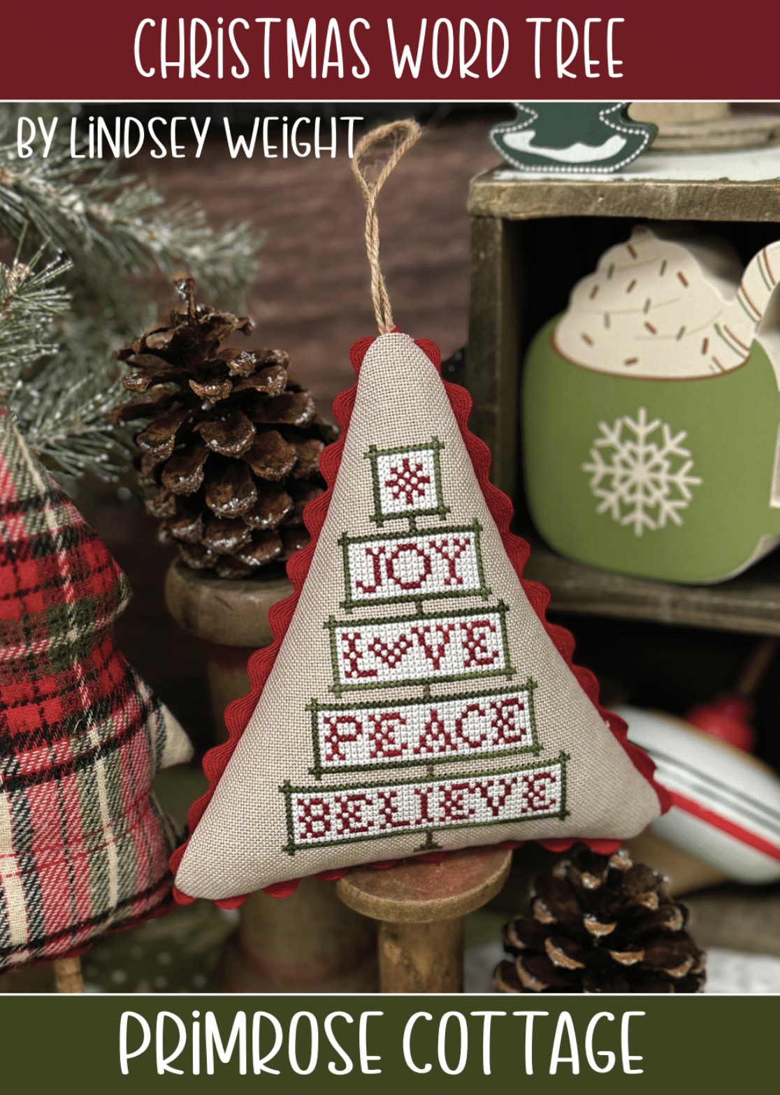 *Preorder* Christmas Word Tree by Primrose Cottage Stitches