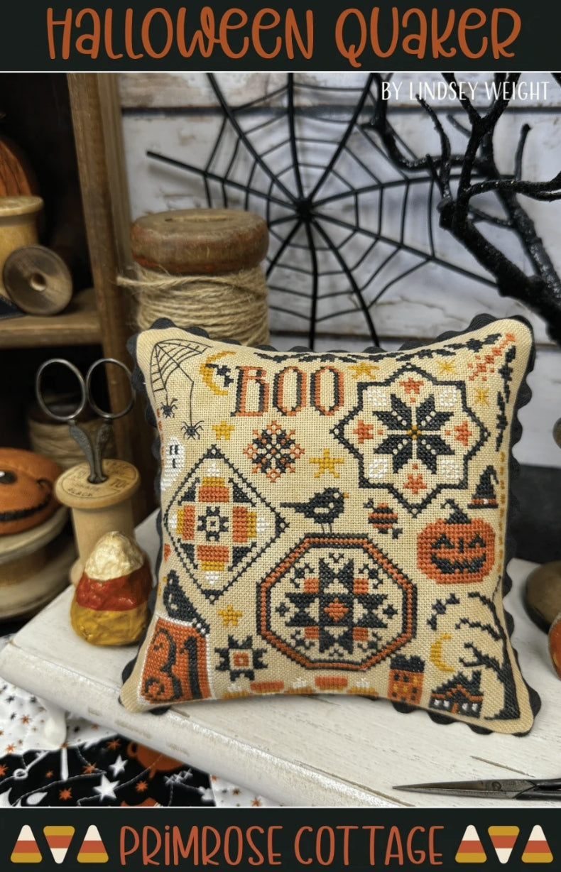 (Ready, Set, Stitch Kit) Halloween Quaker by Primrose Cottage Stitches