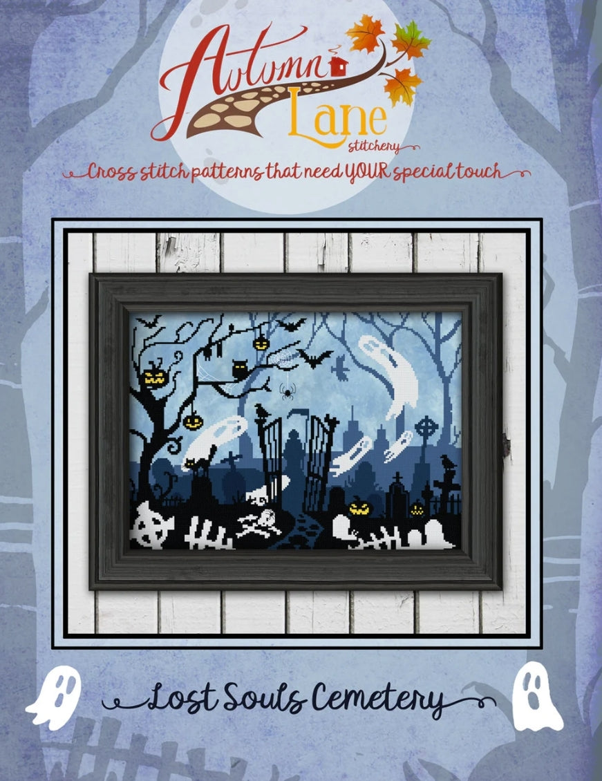 ✓ Lost Souls Cemetery by Autumn Lane Stitchery-Cross Stitch-Autumn Lane Stitchery-Millennial Fabrics