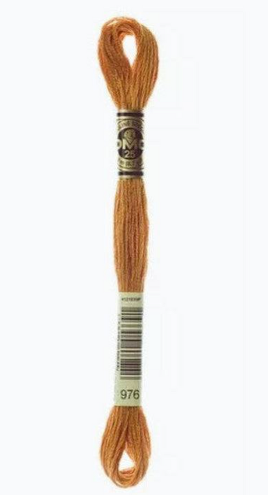 DMC 6 Strand Cotton Embroidery Floss #976 - Golden Brown Medium-Cross Stitch-DMC Floss-Millennial Fabrics