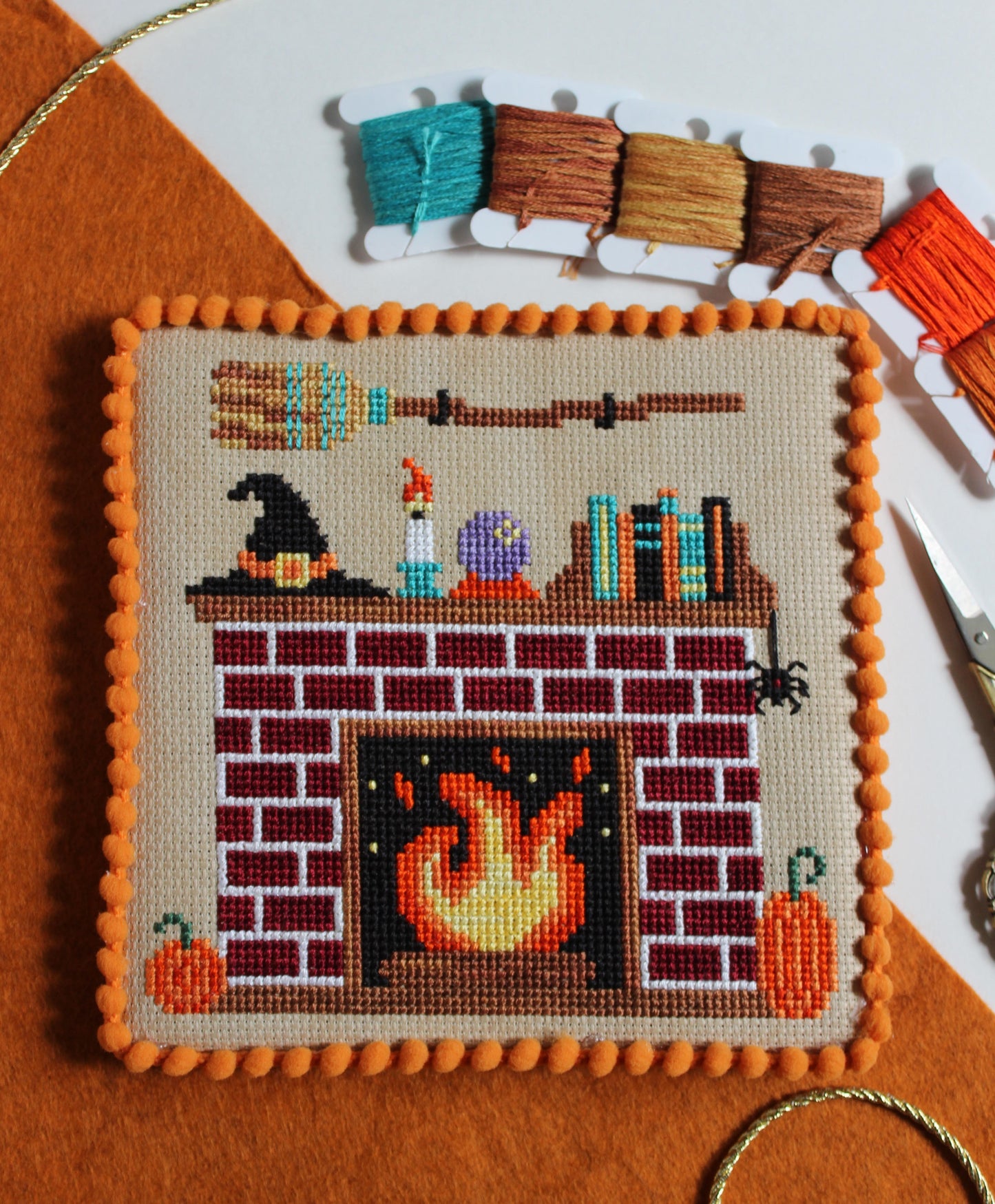 ✩Preorder✩ Autumn Fireside Magic by Stay Platinum Stitchery