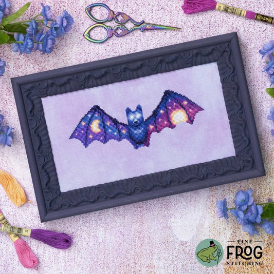 *January 26' Preorder* Soaring Sky Bat by Fine Frog Stitching-Cross Stitch-Fine Frog Stitching-Millennial Fabrics