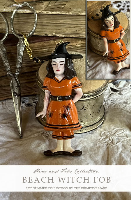 ✩Preorder✩ Beach Witch Scissor Fob by The Primative Hare
