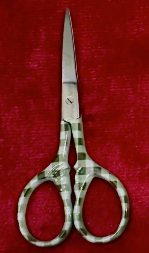 Green Gingham Scissors by Dinky Dyes