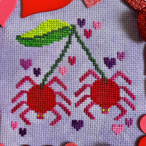 ✩Preorder✩ Cherry Spiders by Stay Platinum Stitchery