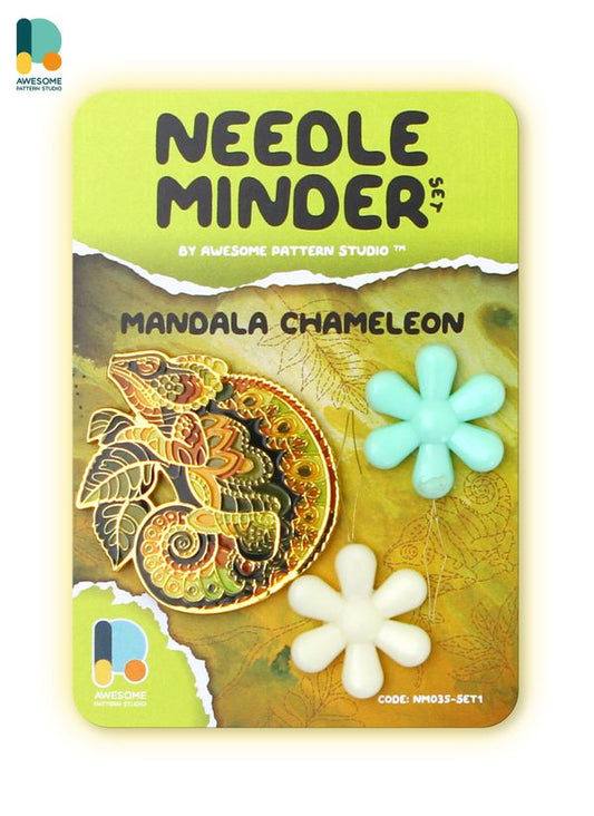 *Preorder*Mandala Chameleon Needle Minder by Awesome Pattern Studio