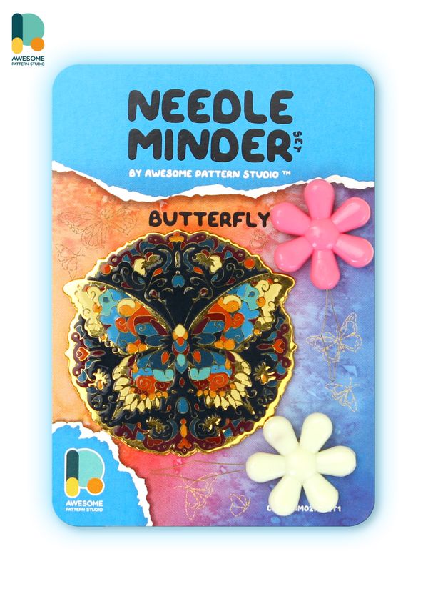 *Preorder* Butterfly Needle Minder by Awesome Pattern Studio