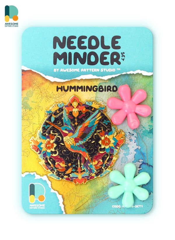 *Preorder* Hummingbird Needle Minder by Awesome Pattern Studio