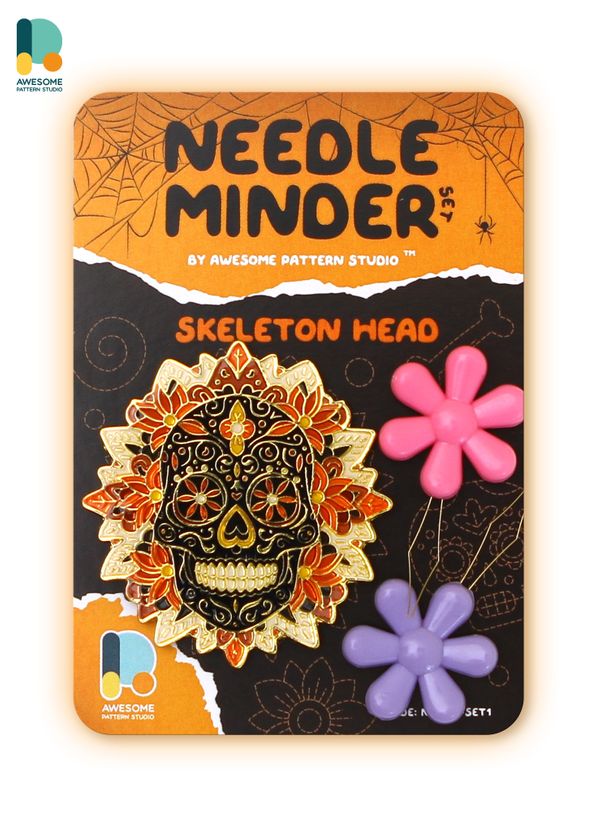 *Preorder* Skeleton Head National Park Needle Minder by Awesome Pattern Studio