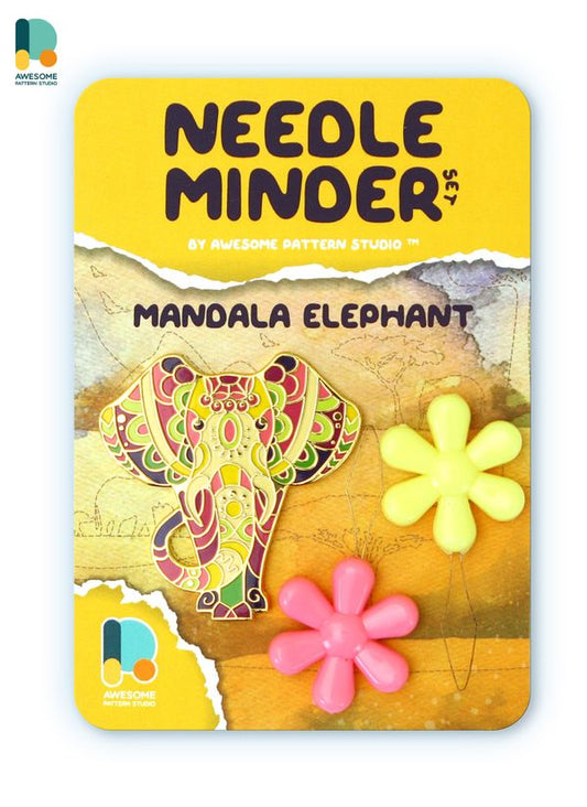 *Preorder* Mandala Elephant Needle Minder by Awesome Pattern Studio