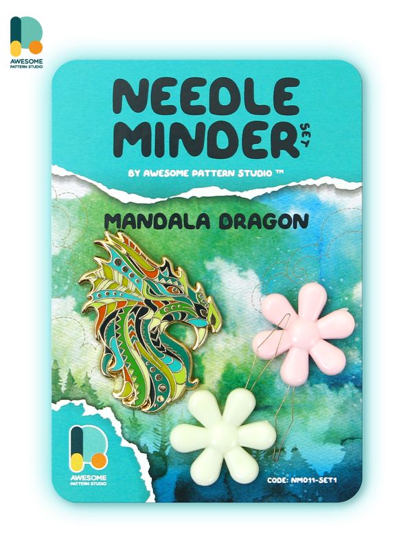 *Preorder* Mandala Dragon Needle Minder by Awesome Pattern Studio
