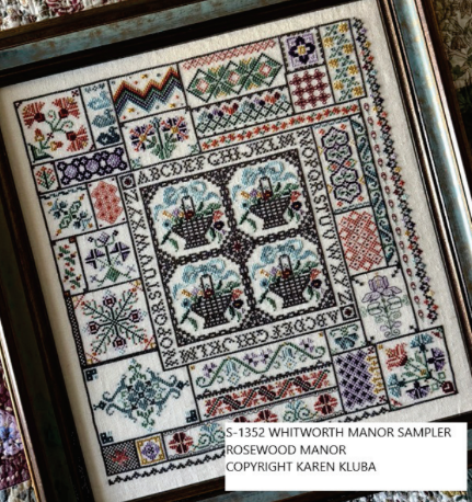 *January 26' Preorder* Whitworth Manor Sampler by Rosewood Manor-Cross Stitch-Rosewood Manor-Millennial Fabrics