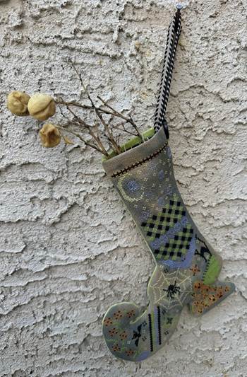 *Preorder* Witch's Boot Stocking by Rebel Stitcher