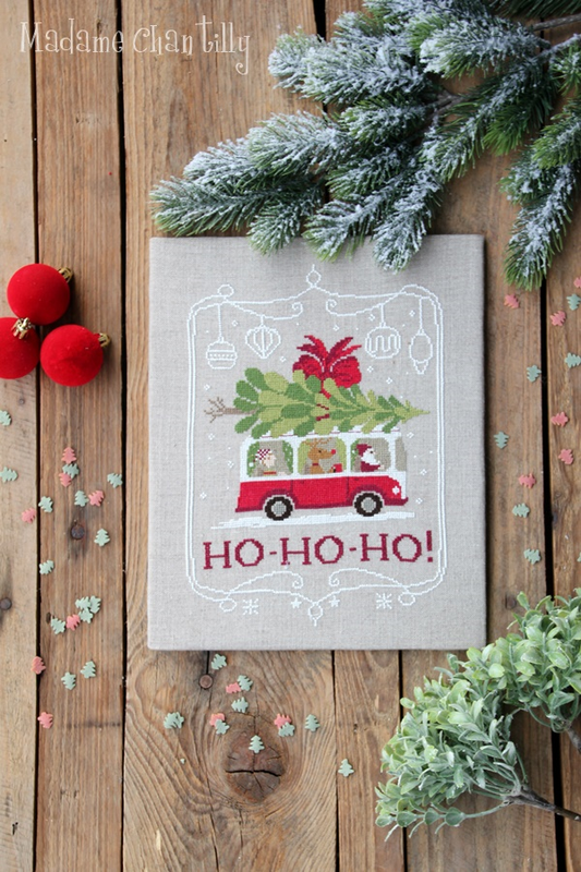 ✓ Christmas Van by Madame Chantilly-Cross Stitch-Madame Chantilly-Millennial Fabrics