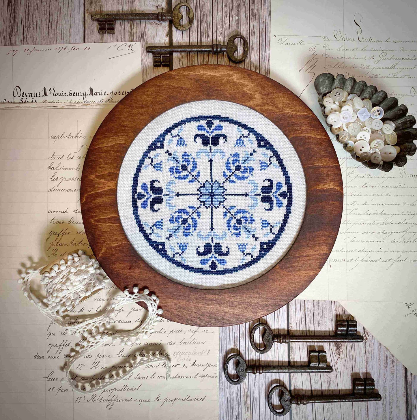 ✩Preorder✩ Porcelain Stitches No. 1 by Count Your Stitches Designs