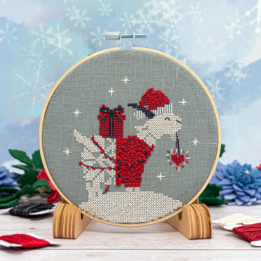 *PREORDER* Snowflake Goat Ornament by Counting Puddles for Needlework Marketplace