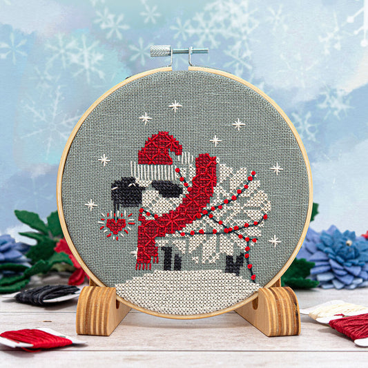 *PREORDER* Snowflake Sheep Ornament by Counting Puddles for Needlework Marketplace