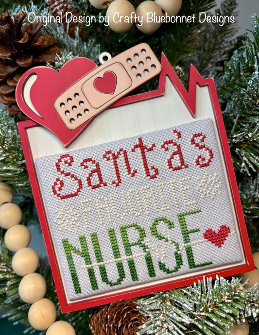 ✩November 25' Preorder✩ Santa's Favorite Nurse by Crafty Bluebonnet Designs
