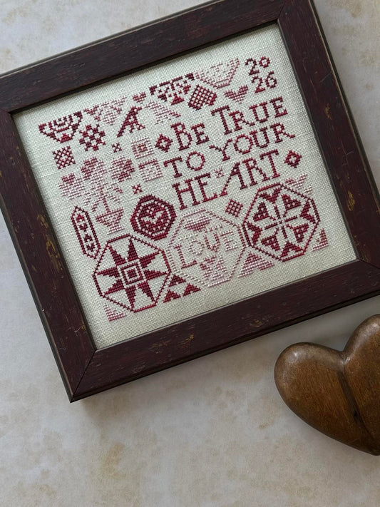 *January 26' Preorder* 2026 Collectors Heart Kit by Heart in Hand-Cross Stitch-Heart in Hand-Millennial Fabrics