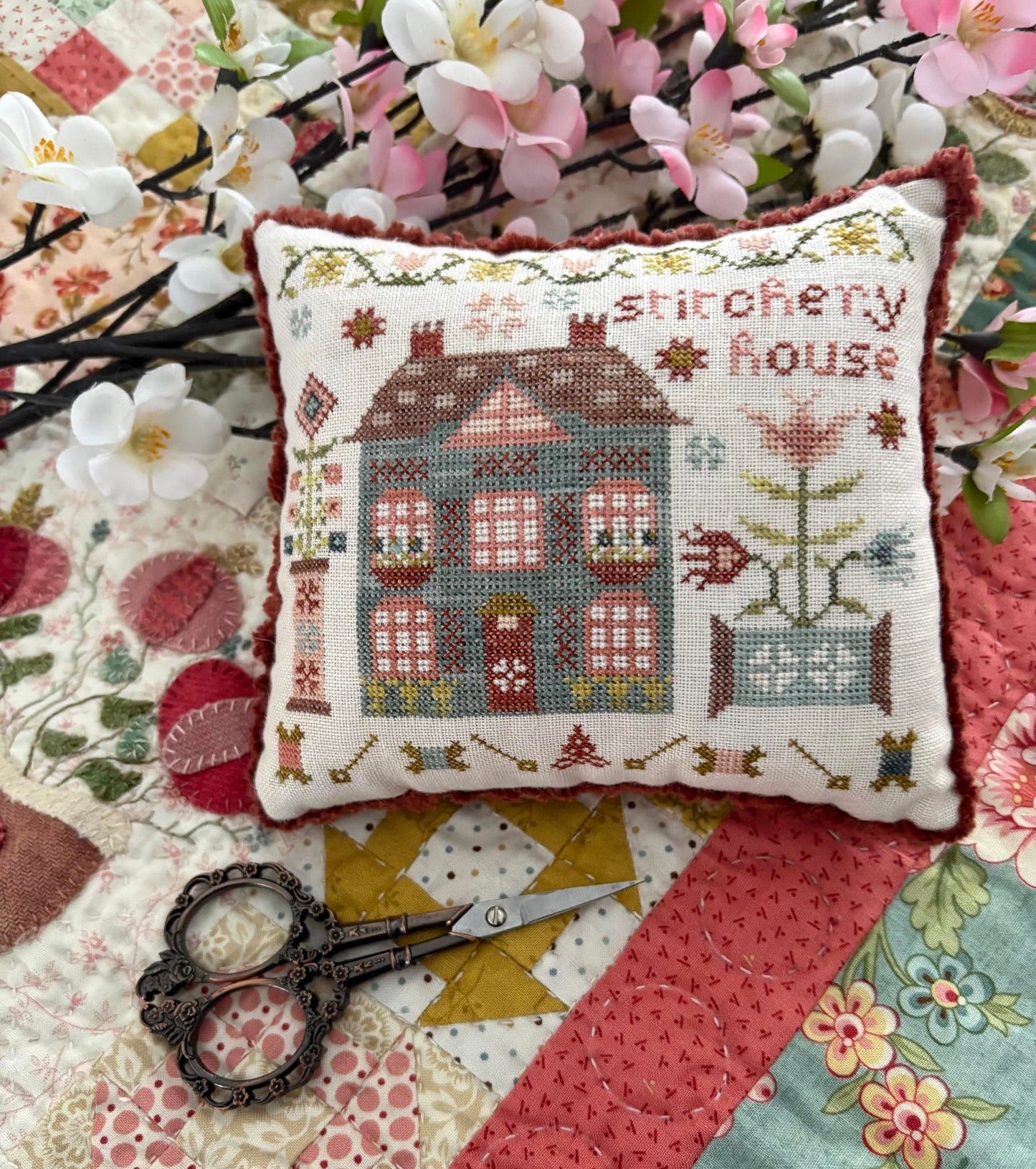 *January 26' Preorder* Stitchery House by Pansy Patch Quilts and Stitchery-Cross Stitch-Pansy Patch Quilts and Stitchery-Millennial Fabrics