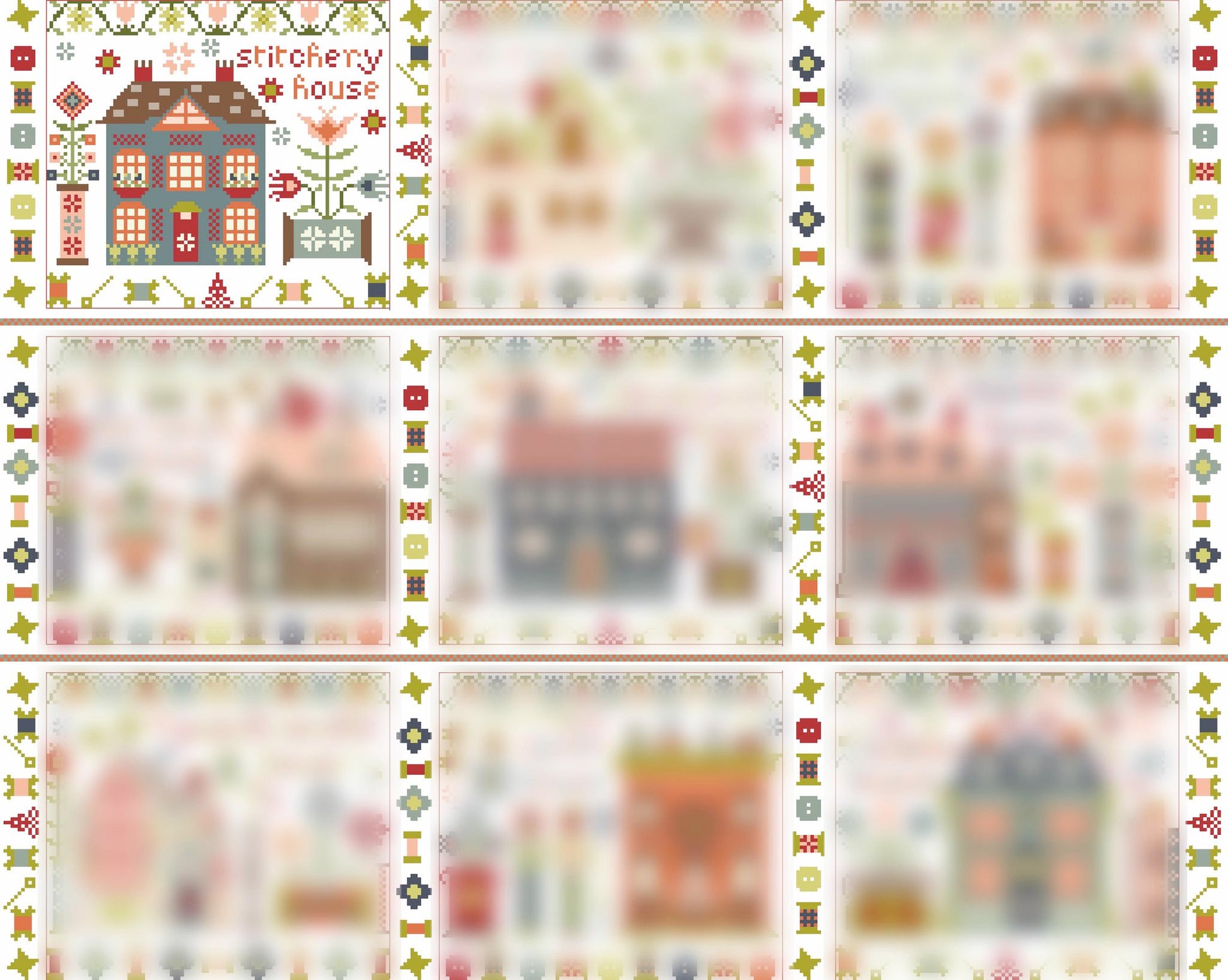 *January 26' Preorder* Stitchery House by Pansy Patch Quilts and Stitchery-Cross Stitch-Pansy Patch Quilts and Stitchery-Millennial Fabrics