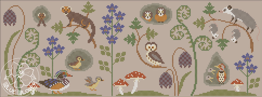 *Nashville Market 26' Preorder* Trunk Town Spring by The Blue Flower-Cross Stitch-The Blue Flower-Millennial Fabrics
