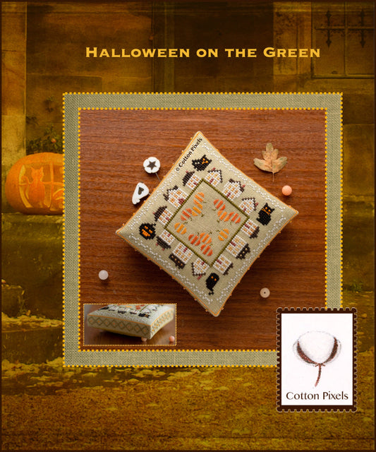 *Nashville Market 26' Preorder* Halloween on the Green by Cotton Pixels-Cross Stitch-Cotton Pixels-Millennial Fabrics