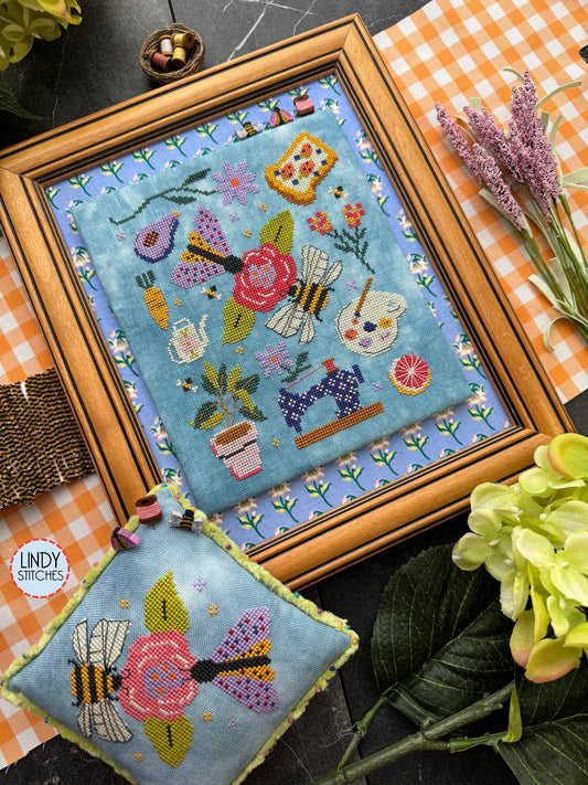 *Nashville Market 26' Preorder* Spring Trinkets by Lindy Stitches-Cross Stitch-Lindy Stitches-Millennial Fabrics