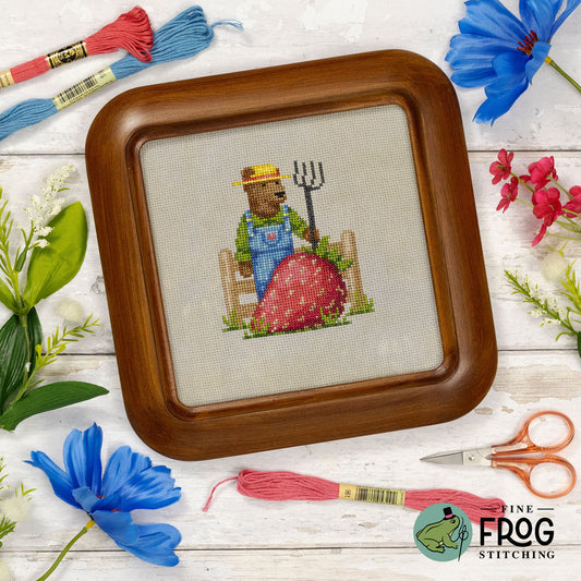 Strawberry Farmer by Fine Frog Stitching