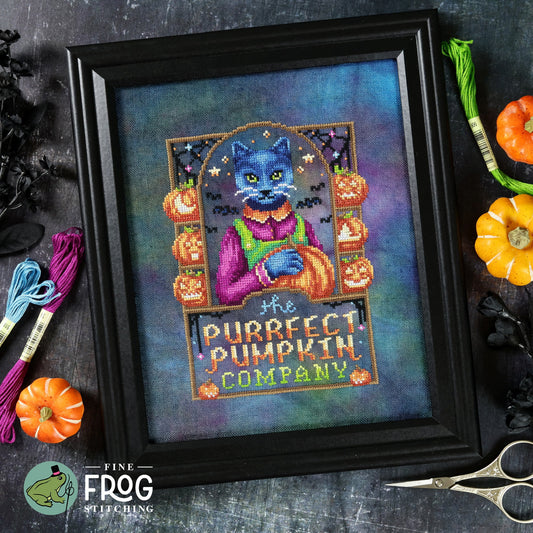 Purrfect Pumpkin Co by Fine Frog Stitching