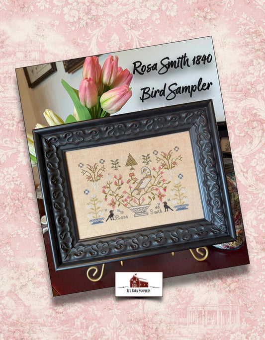 Rosa Smith 1840 Bird Sampler by Red Barn Samplers